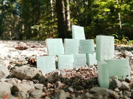 Fremde Farben im Wald Glas-Komposit, wie Farben im Wald